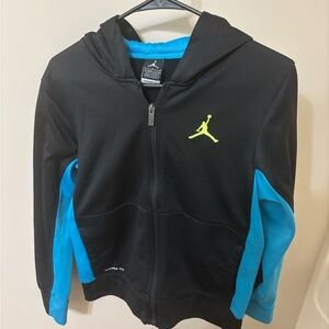 Kids Black and Blue Jordan Zip-up